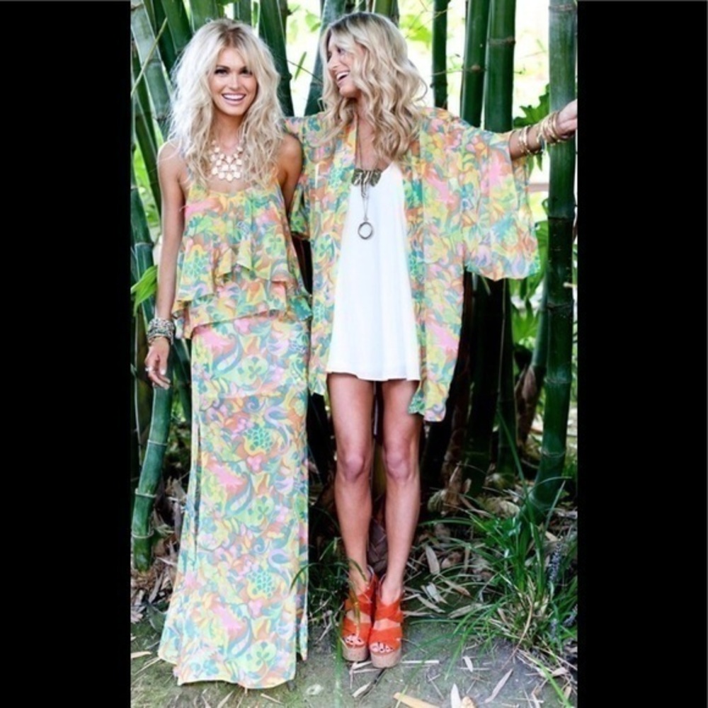 Twiggy tulips Top and skirt set